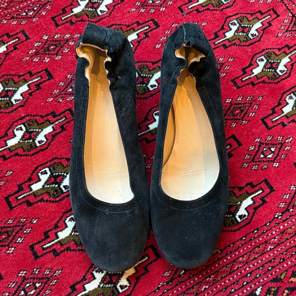 Everlane Black Suede Flats